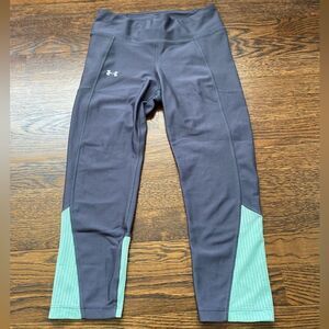 Under Armour Capris with teal mesh
